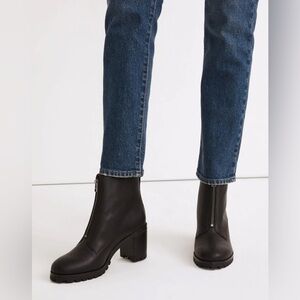 Madewell Alyce Front Zip Lugsole Black Leather Ankle Boot WORN ONCE | Women’s 8